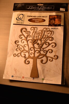 Quick Quotes Scrapbook Co . Chipboard Laser Diecut Whimsical Tree 6.5x8 inches 