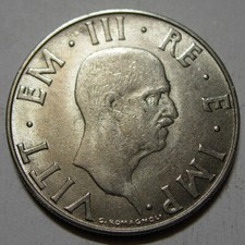 REGNO D'ITALIA 2 lire Impero 1940  XVIII Antimagnetiche  Bordo rialzato BB+ 