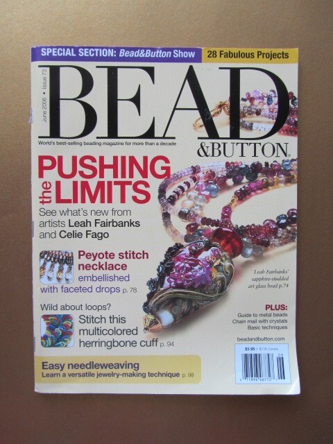Bead and Button Magazines Creative Ideas For Art Beads and Jewelry June 2006 #73