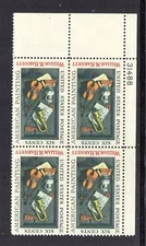 #1386 - 6¢ William M. Harnett  Issue - MNH Plate Block 4