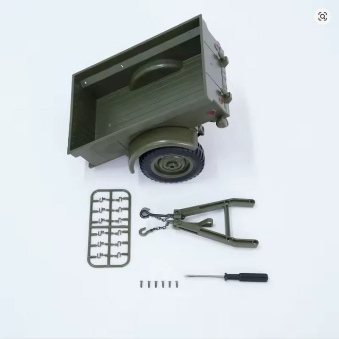 JJRC C8815 1/10 Scale Bantam T3 1/4 Ton Trailer for Willys Jeep Ford GPW - Image 3 of 4