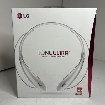 LG HBS-800 Tone Ultra Wireless Bluetooth Neck Hanging Earbuds Headset Silver