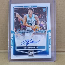 2024-25 Panini Donruss Optic KJ Simpson Jr. Rookie Auto SS-KJJ Hornets