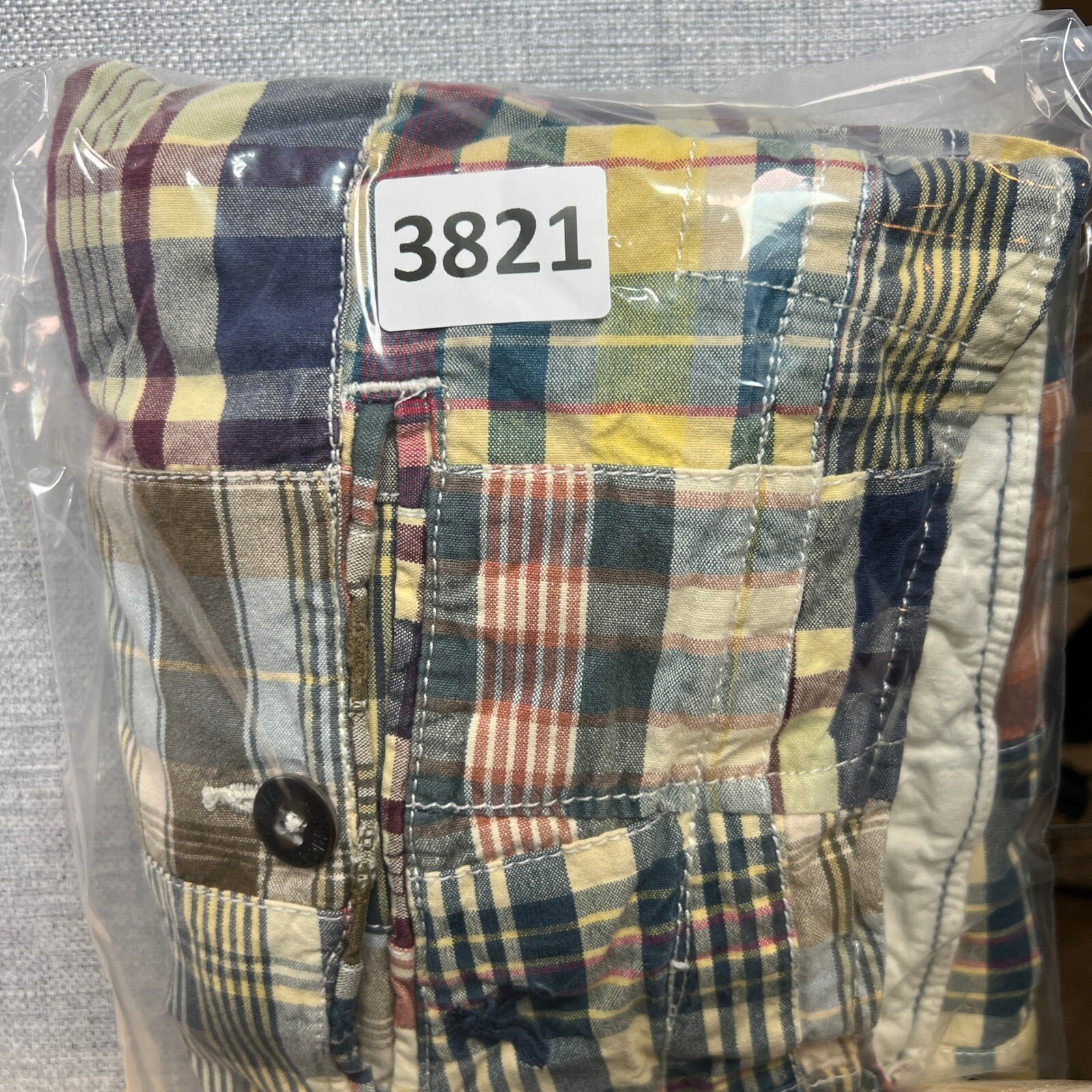 American Eagle Indian Madras Patchwork Plaid Shor… - image 9