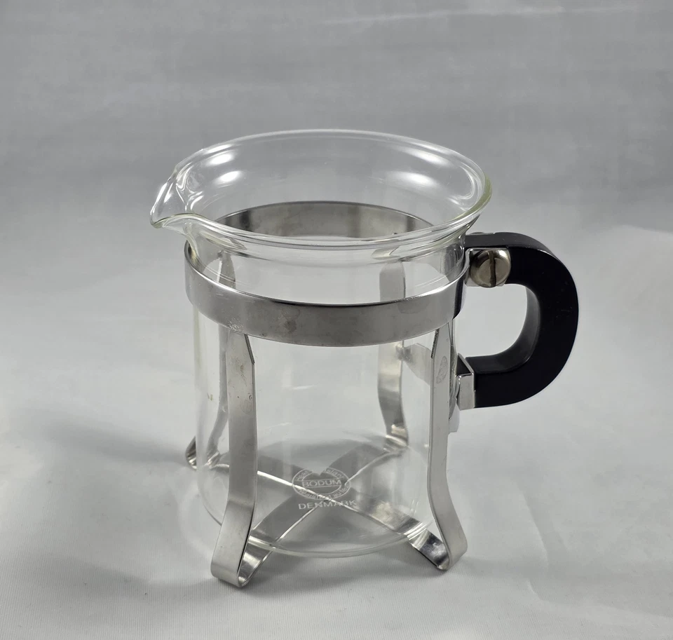 MCM Retro Crema Por Bodum Chambord Clásico Vidrio Mango Negro 3.5" Dinamarca Foto 3 de 4