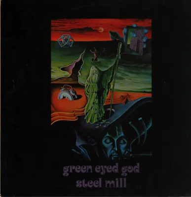 LP Steel Mill Green Eyed God 1ST GERMAN PRESS ON PENNY FARTHING PINK LABELS