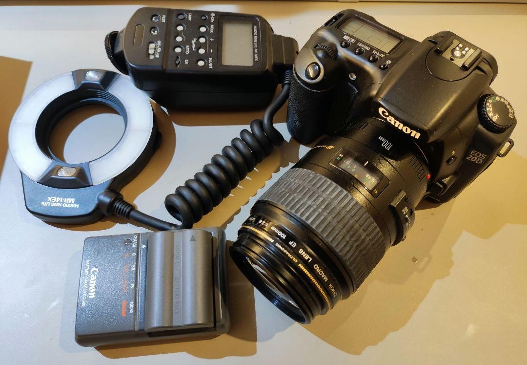 CANON eos20d EF100mm F2.8 MR-14EX Camera | eBay