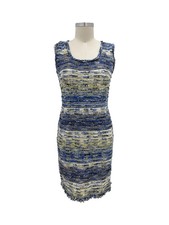 St John BLUE TWEED DRESS 10