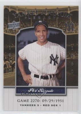 2008 Upper Deck Yankee Stadium Legacy Phil Rizzuto #YSL2270 HOF 0l2