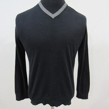 Calvin Klein V Neck Jumper CottoN BLEND Multi Chest 44/46 Size L REF Y12445 