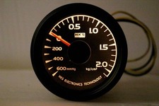 Rare Vintage Hks 60mm Mechanical Boost Gauge Black Face Discontinued Meter Jdm