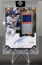 LUIS ANGEL ACUNA 2025 TOPPS TRANSCENDENT ROOKIE GAME USED PATCH AUTO /25 