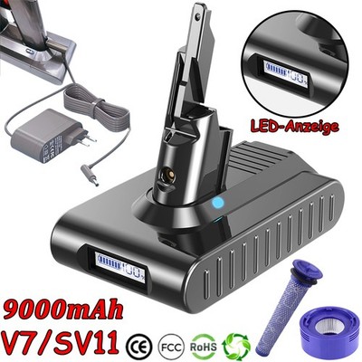 9AH Akku Für Dyson V7 Akku Animal Absolute SV11 Motorhead Staubsauger Ladegerät