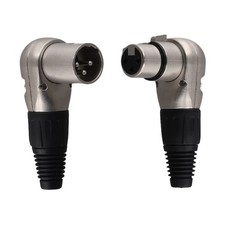 1Pair 3 Pin XLR Male Female Jack Connector Mic Cable Right Angle 90 Degree5623