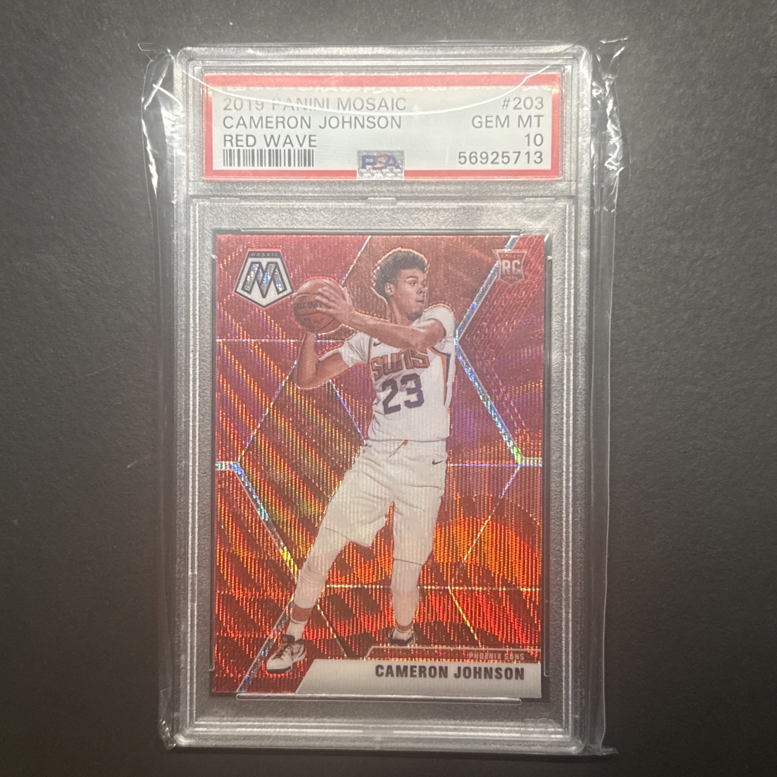 2019-20 Panini Mosaic - Rookies Cameron Johnson #203 Red Wave Prizm (RC)