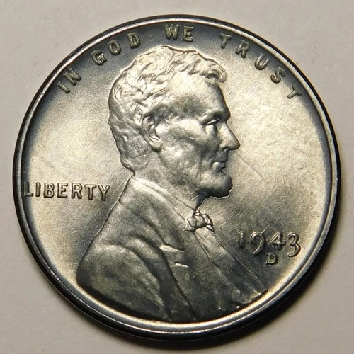 1943 D Lincoln Wheat Cent Penny BU  "Actual Coin Pictured"