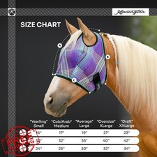Kensington Fly Mask Horse Fleece Trim Sun Protection Eye Visibility