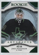 2020-21 Upper Deck Artifacts Rookie Redemptions Emerald 48/99 Jake Oettinger k4s