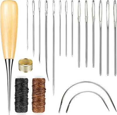 Ledernähset 20-teilig Lederreparaturset für Sofas Teppichreparaturset Stopfung