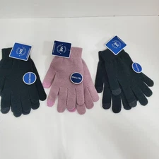 Winter Essentials Texting Unisex Adults Gloves One Size Pink Black Lot Of 3