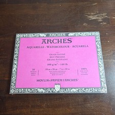 7 X 10 Hot Press 140lb Arches Watercolor Block Paper NEW