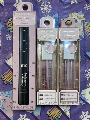 Marie Claire Soft Pink Lip Plumper Set Of Two Plus Jet Black Mascara Lot