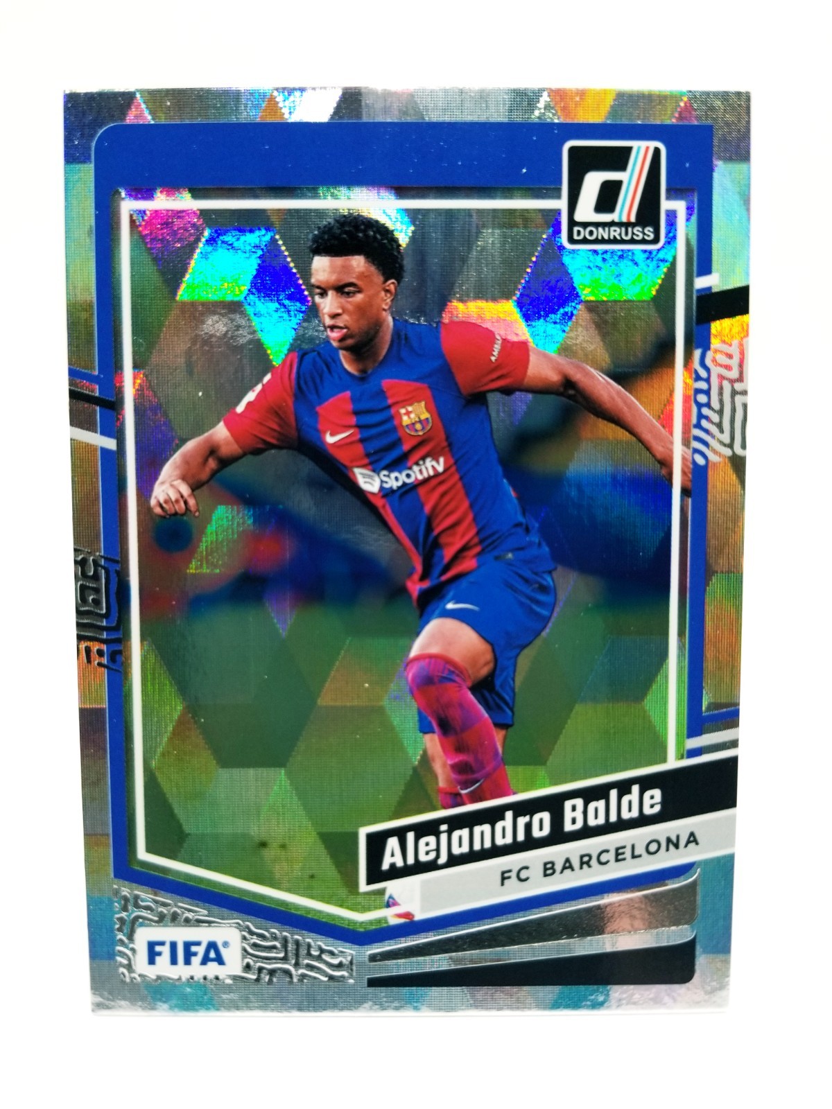 2023-24 Panini Donruss Alejandro Balde #116 Cubic Holo FC Barcelona Fifa