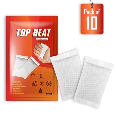 Handwärmer Top Heat - 8+ Stunden warme Hände - Handwärmekissen - 10 Paar
