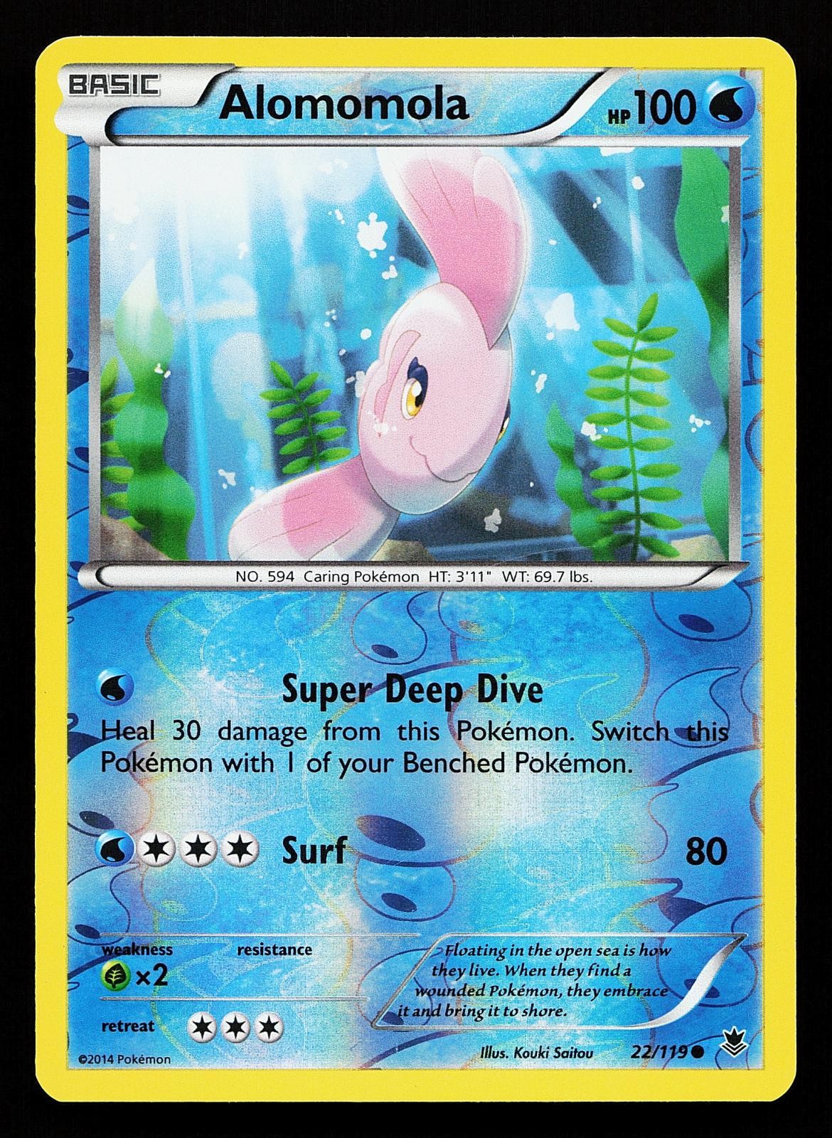 Alomomola 22/119 Reverse Holo Common Phantom Forces Pokemon Card