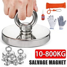 10-800Kg Magnet Salvage Recovery Neodymium Strong Hook Fishing Treasure Hunting