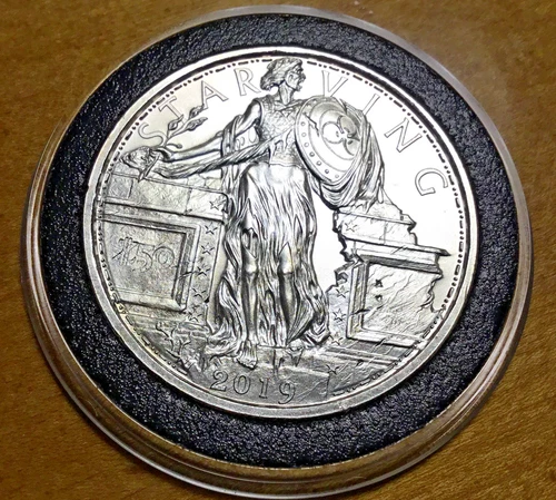 2019 Zombucks STARVING  1 oz .999 Silver Round THE APOCALYPSE