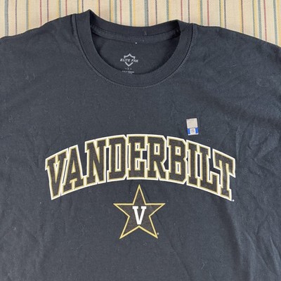 Vanderbilt Commodores Shirt Mens Large Black NCAA Football T-Shirt Graphic NEW