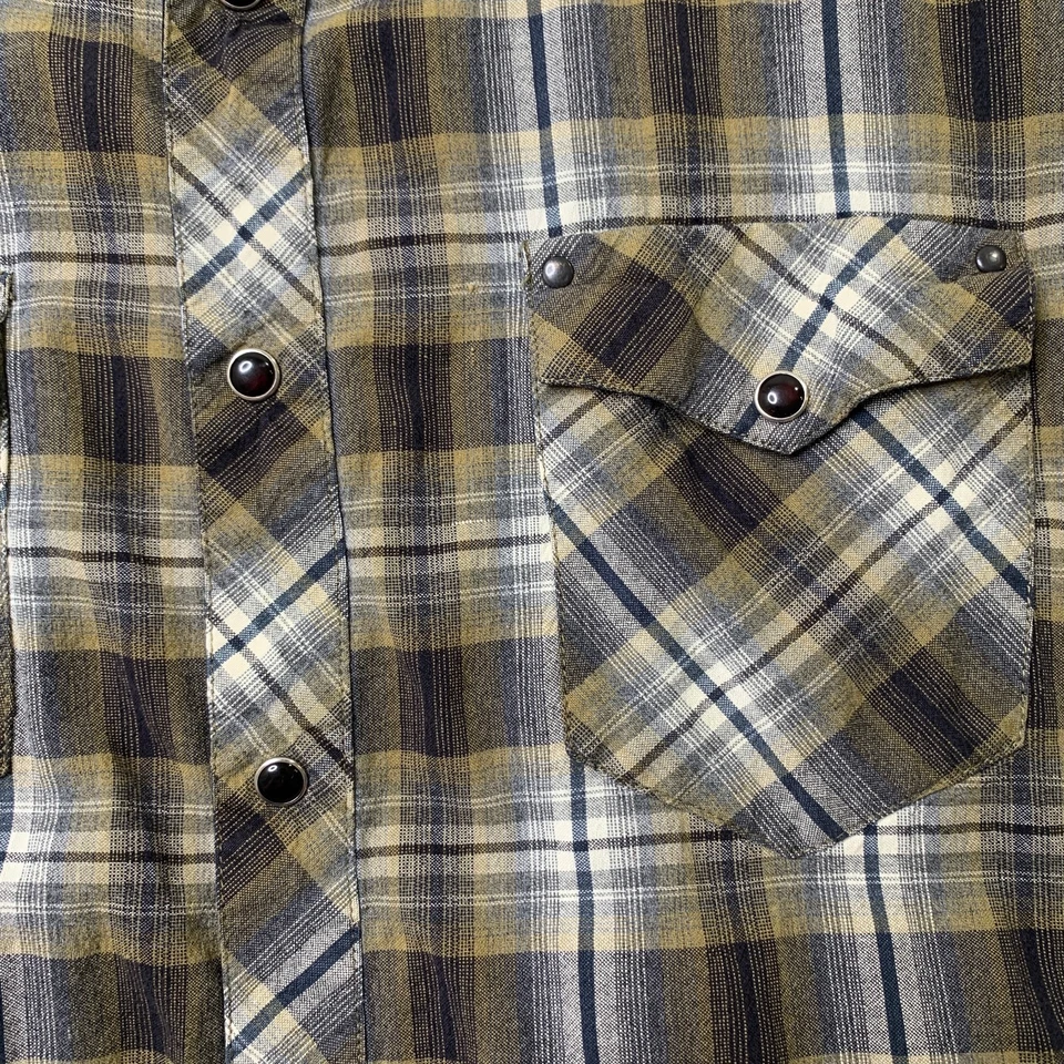 Camisa Kuhl Para Hombres M Mediana Manga Larga Franela a Cuadros Botón Occidental Exterior Foto 4 de 4