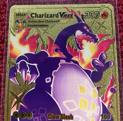 Pokemon Gold Foil Charizard VMax HP330 GMAX Wildfire 300 sv107