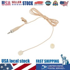 Beige Lavalier Lapel Clip Microphone 3.5mm 3-Pin 4-Pin XLR For Shure Wireless