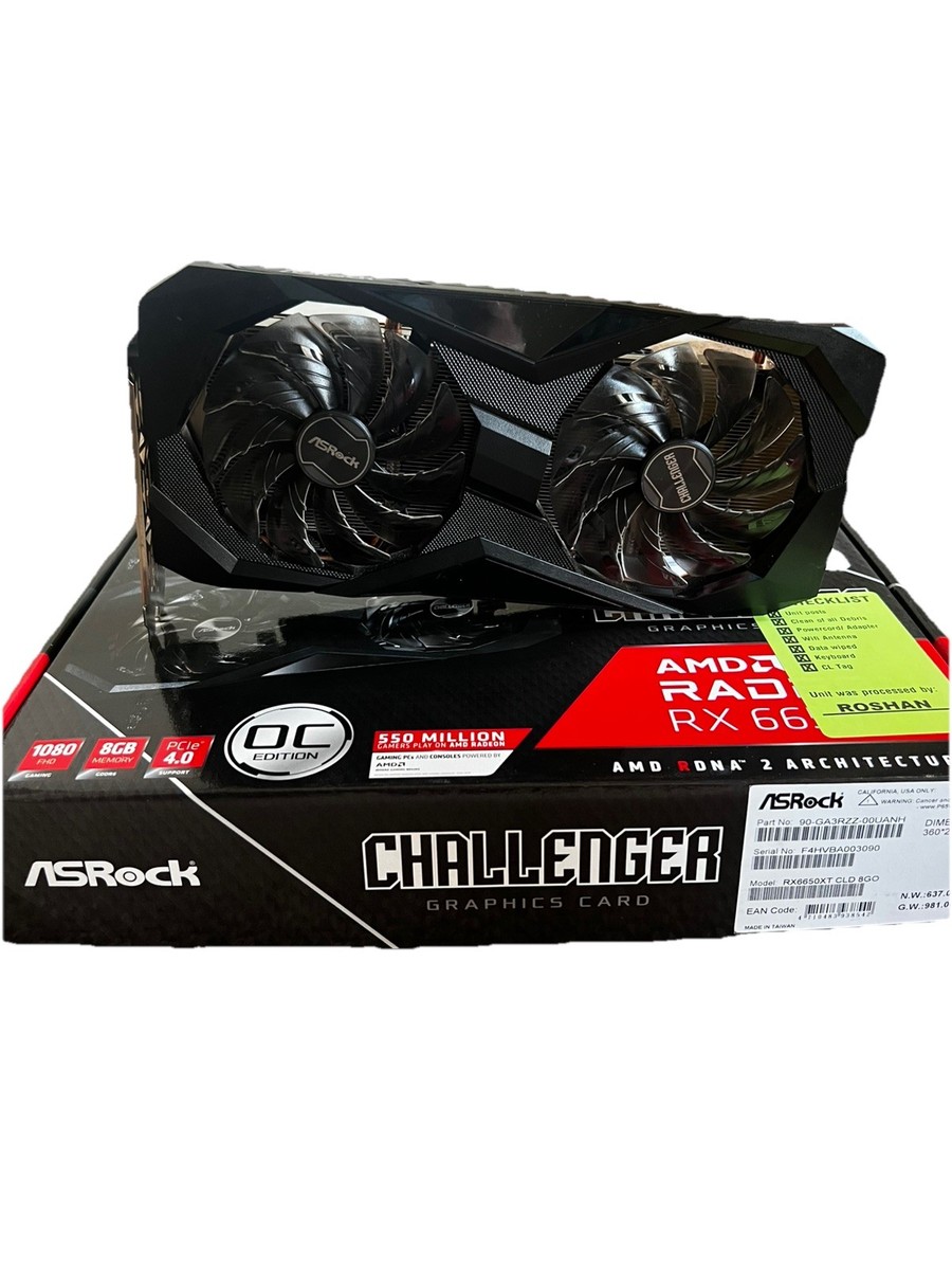 ASRock Radeon RX 6650 XT Challenger D OC 8GB GDDR6 Graphics ASRock Radeon RX 6650 XT Challenger D OC 8GB GDDR6 Graphics
