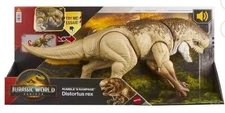 Jurassic World Rebirth Distortus Rex, Drex Action Figure, 22 Inch Rumble N Rampa