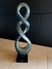 Leonardo Turn Skulptur Glasskulptur Deko 39 cm grau/schwarz