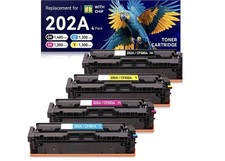 4PK 202A CF500A Toner Cartridge Fits HP LaserJet Pro MFP M281fdw M281cdw M280nw