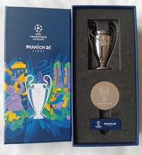 UEFA Champions League miniature replica trophy and commemorative coin set Munich