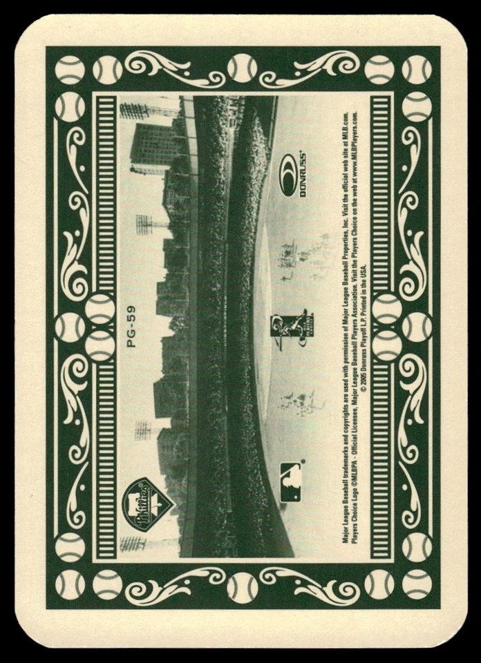 2005 Donruss Throwback Threads Polo Grounds 60 STRIKE Long Fly Bobby Abreu 06/60 - Image 2 of 2