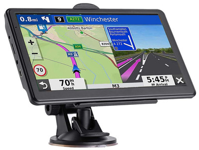 GPS Navigator for Car Truck RV, Latest 2025 Map, 7 inch Touch Screen Real Voice