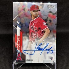 Jose Rodriguez 2020 Topps Chrome Blue Refractor Auto (RC) #143/150 - Angels