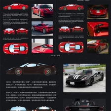 TOC 1:64 FE488P ROSSO CORSA/FUOCO/NERO Diecast Model Car 