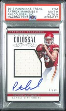 2017 Panini National Treasures - Colossal Signatures Patrick Mahomes PSA 9 MINT