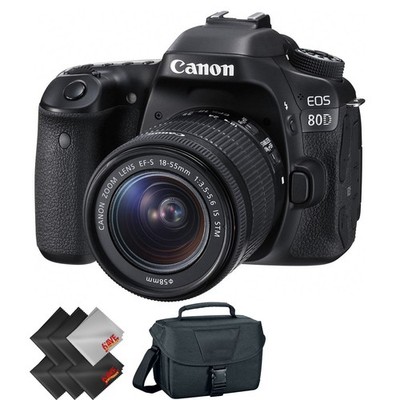 Canon EOS 80D DSLR Camera with 18-55mm Lens + 1 Year Warranty
