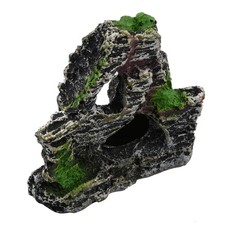 Resin Aquarium Rockery Fish Tank Decorations Ornament Mountain Hiding Cave