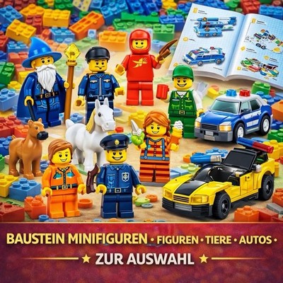 Lego Minifiguren Figuren , Tiere , Autos , Anleitung  zur Auswahl