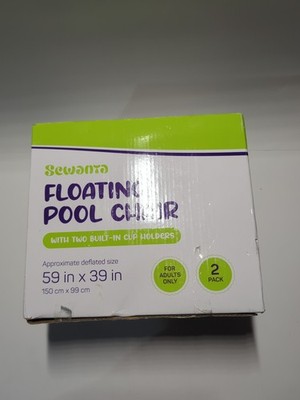 Sewanta 2 Pack Floating Pool Chairs With 2 Built-in Cupholders