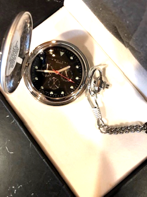 COLIBRI SILVER POCKET WATCH PWQ096905Q $125 Retail | eBay